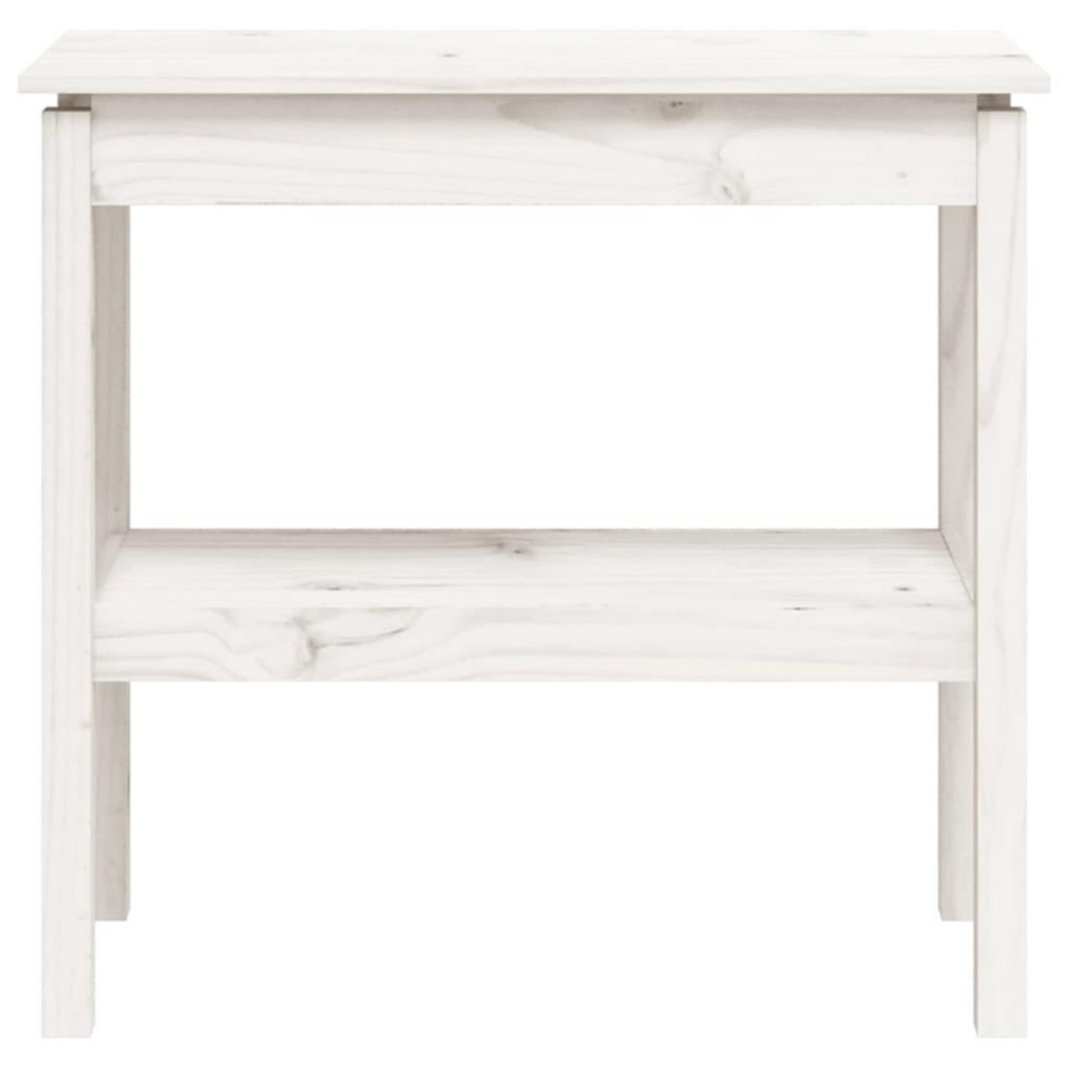 VIDAXL Table console Blanc 80x40x75 cm Bois de pin solide
