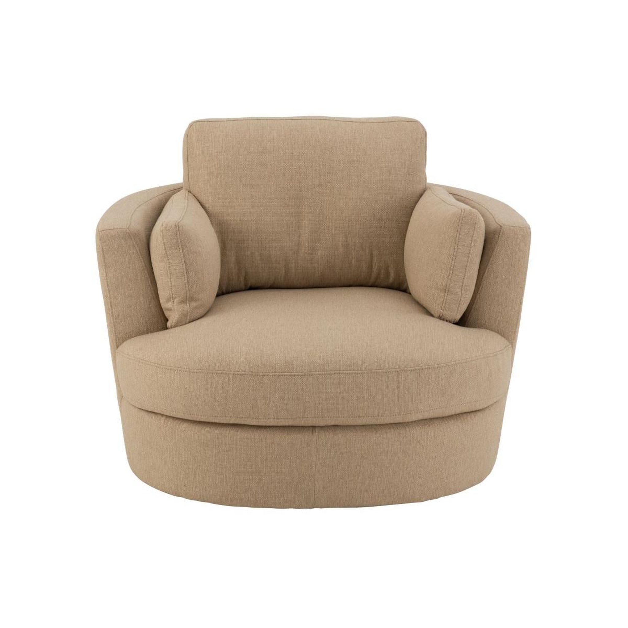 Voir la diapositive 2 : J-LINE Fauteuil Pivotant  Swiv  109cm Beige