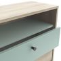 Voir la diapositive 2 : Commode 3 tiroirs 1 niche style industriel L60cm SMART