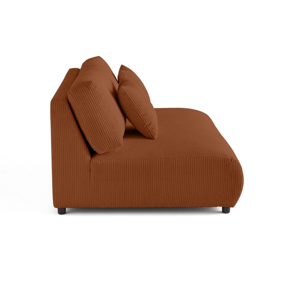 LISA DESIGN Garance - module d'assise 3 places - en velours côtelé