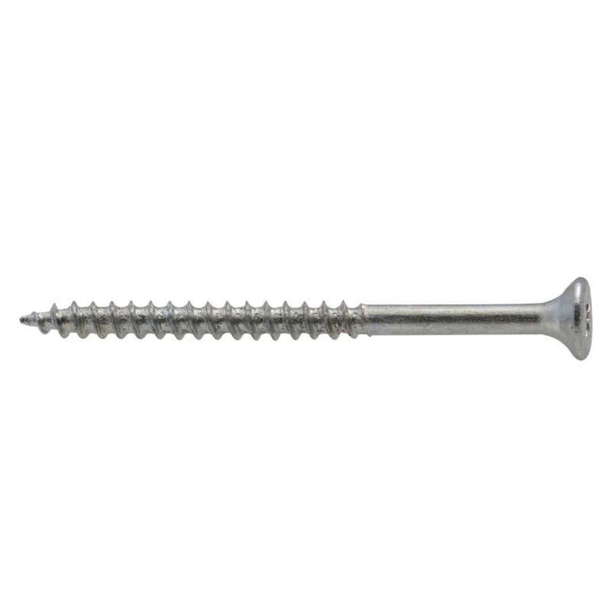  Vis à bois tête fraisée PZ zinguée Vissal filet total 6x60 mm  x8 vis
