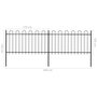 Voir la diapositive 5 : VIDAXL Cloture de jardin avec dessus en cerceau Acier 3,4 x 1 m Noir