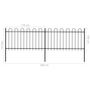 Voir la diapositive 5 : VIDAXL Cloture de jardin avec dessus en cerceau Acier 3,4 x 1 m Noir