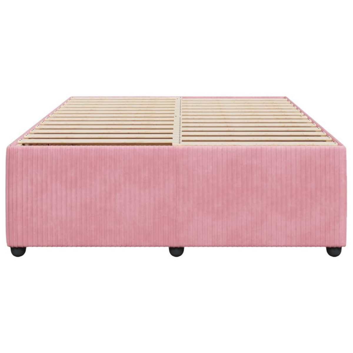 VIDAXL Cadre de lit sans matelas rose 140x190 cm velours