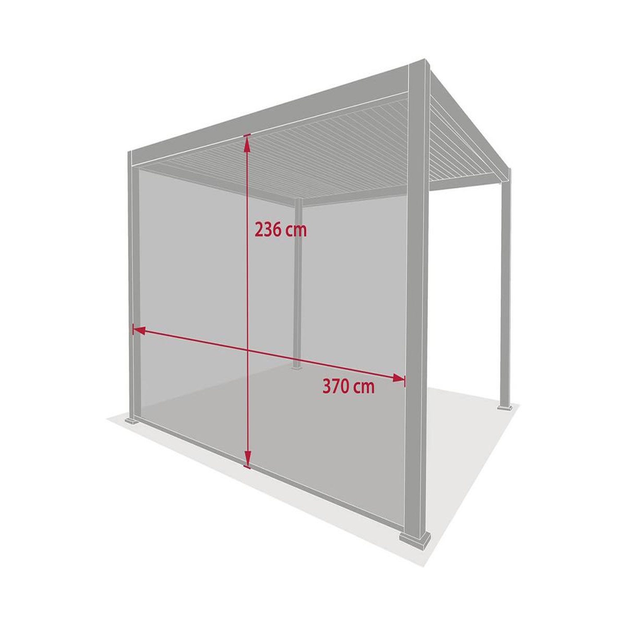 Voir la diapositive 2 : HESPERIDE Store pour pergola côté 4 m argile - hespéride