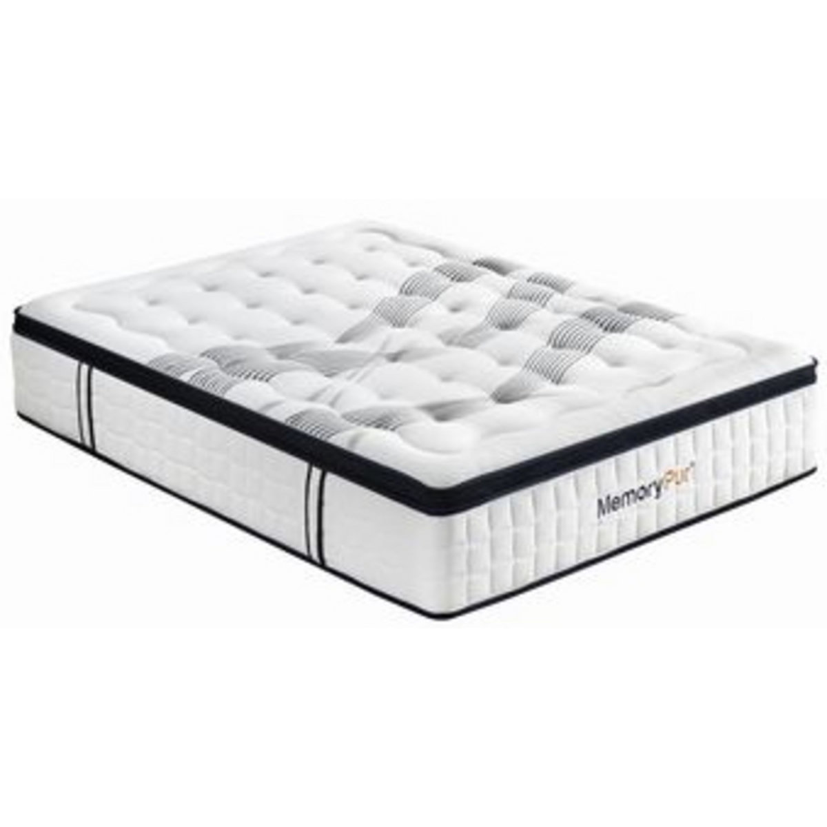 MemoryPur Matelas 33 cm ressorts ensachés + latex + mémoire de forme 140x190 cm DIAMANT