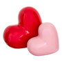 Voir la diapositive 1 : ATMOSPHERA Lot de 2 Cœurs Déco en Céramique  Love  14cm Rouge & Rose