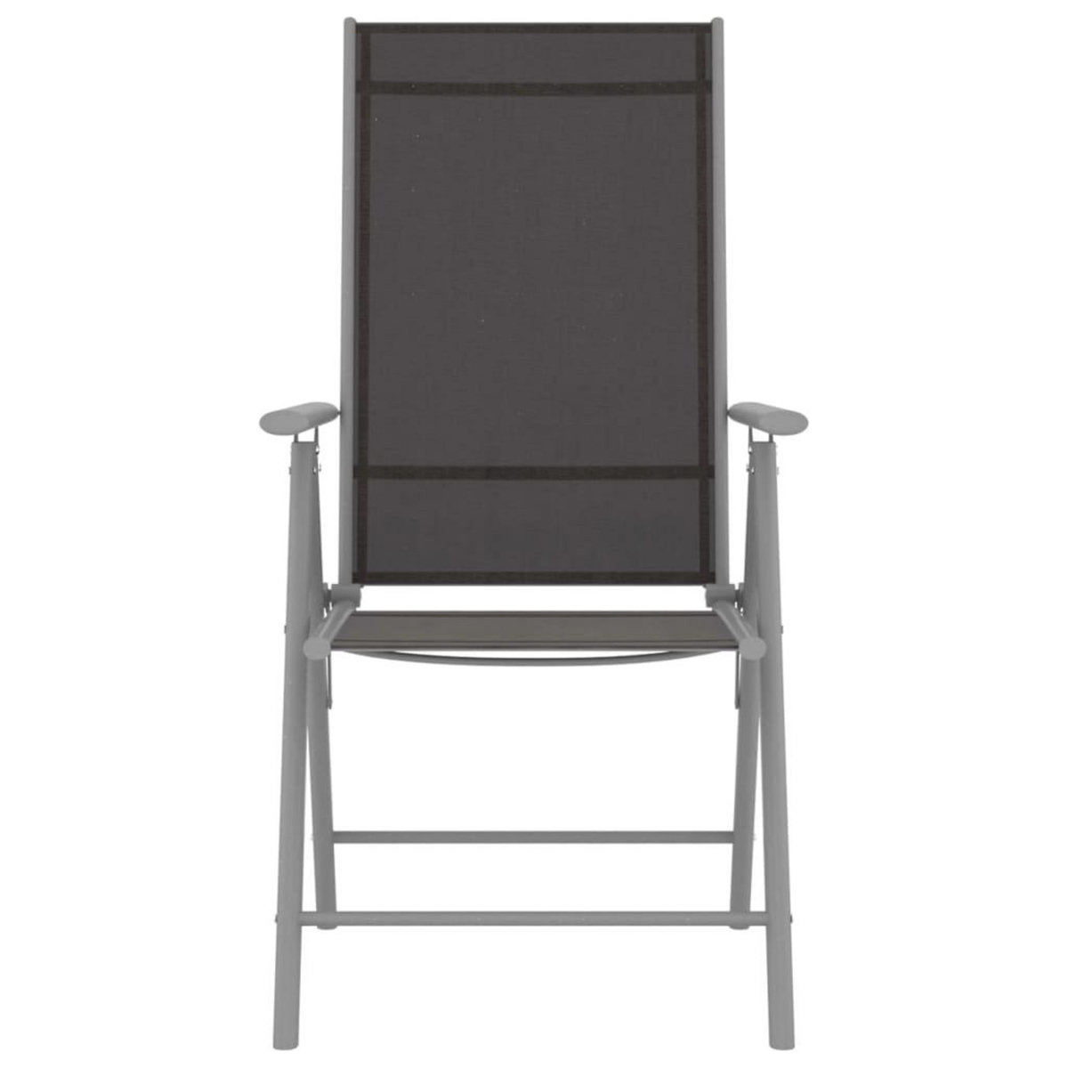 VIDAXL Ensemble a manger de jardin 5 pcs aluminium argente et noir