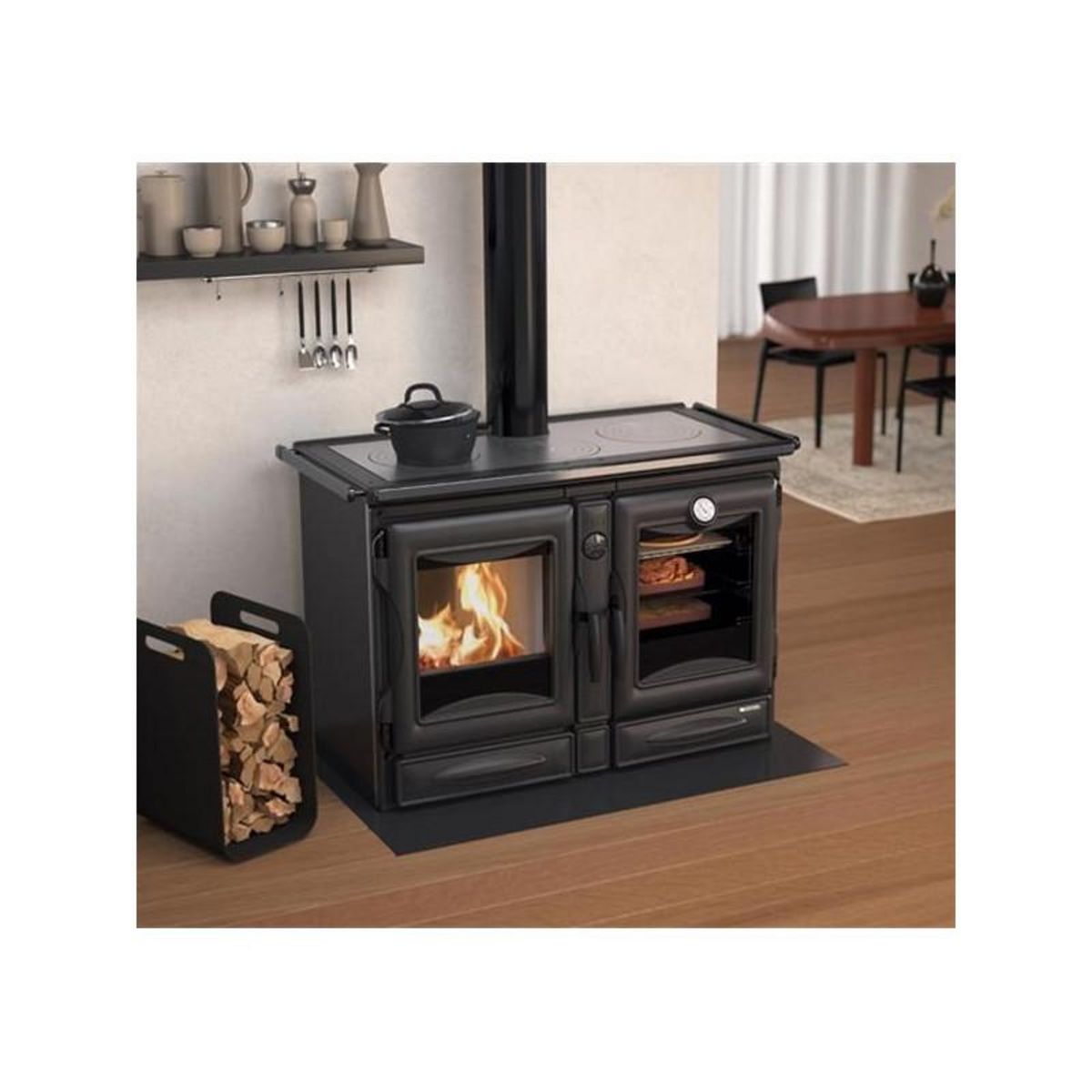 NORDICA EXTRAFLAME 7016050-CUISINIERE A BOIS - ALASKA - NOIRE NORDICA - ALASKANOIRE