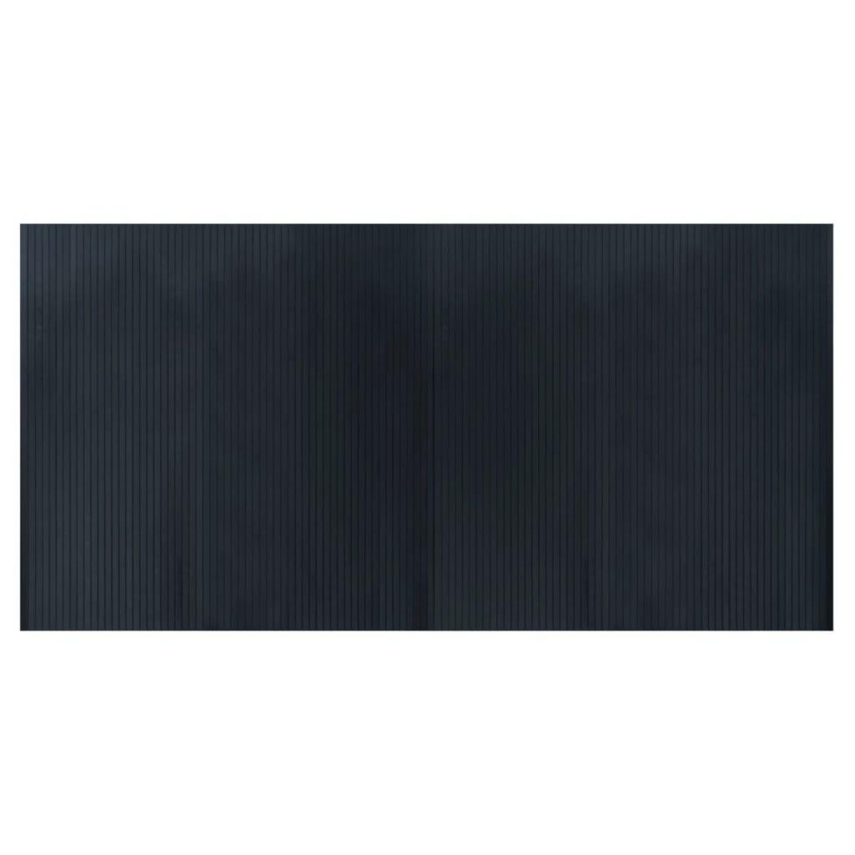 VIDAXL Tapis rectangulaire gris 100x200 cm bambou