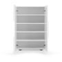 Voir la diapositive 5 : MARKET24 Meuble a chaussures - 15 paires - Blanc laqué - L78 x P33 x H113 cm - MILANO