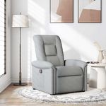 VIDAXL Fauteuil inclinable Gris clair Tissu