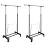 Voir la diapositive 1 : VIDAXL Porte manteaux réglables 2 pcs 1 rail d accrochage
