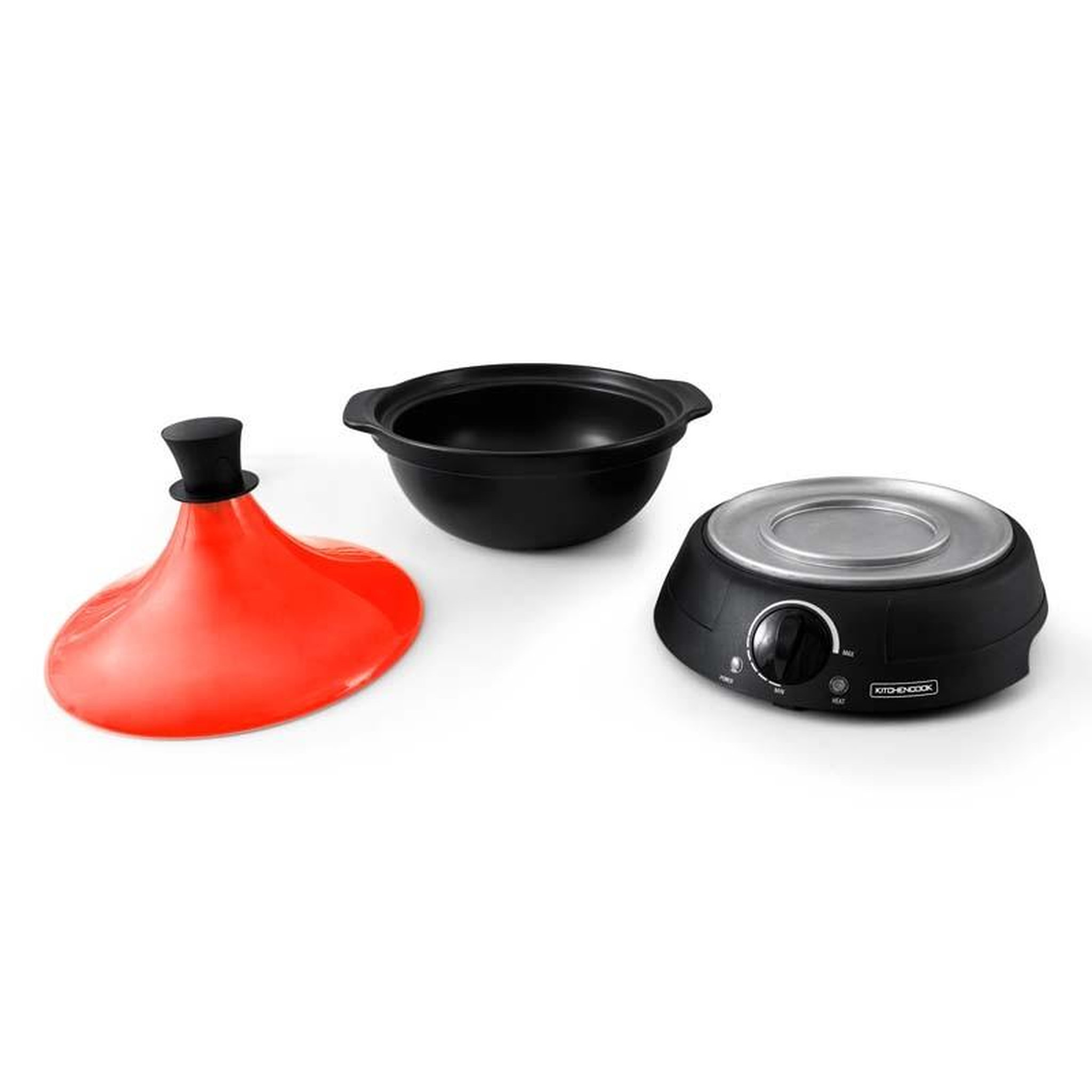 Voir la diapositive 6 : KITCHENCOOK Tajine électrique Avec Pot En Terre Cuite Kjine_3 Rouge Kitchencook