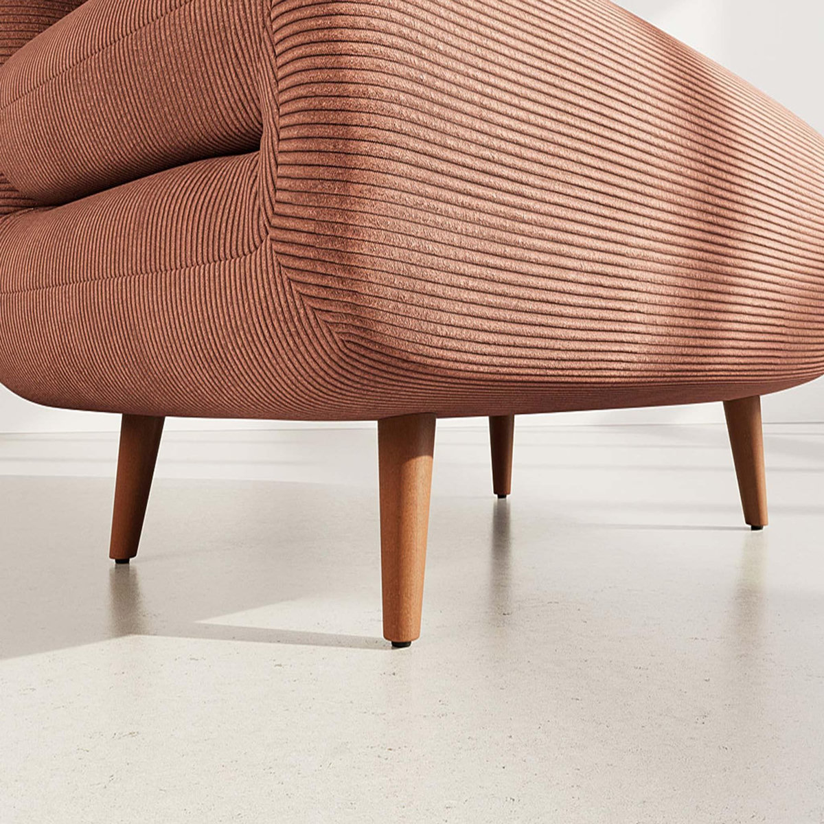 BEST MOBILIER Lumi - banquette convertible clic-clac 1 place en velours côtelé