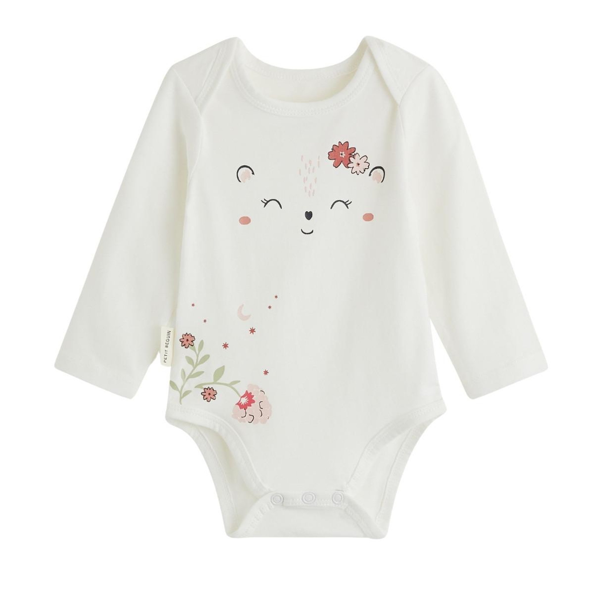 Voir la diapositive 3 : PETIT BEGUIN Lot de 2 bodies bébé manches longues harmony