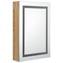Voir la diapositive 3 : VIDAXL Armoire de salle de bain a miroir LED Chene 50x13x70 cm