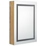 Voir la diapositive 3 : VIDAXL Armoire de salle de bain a miroir LED Chene 50x13x70 cm