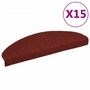 Voir la diapositive 2 : VIDAXL Tapis d'escalier auto-adhesif Poinçon aiguillete 15 pcs Rouge