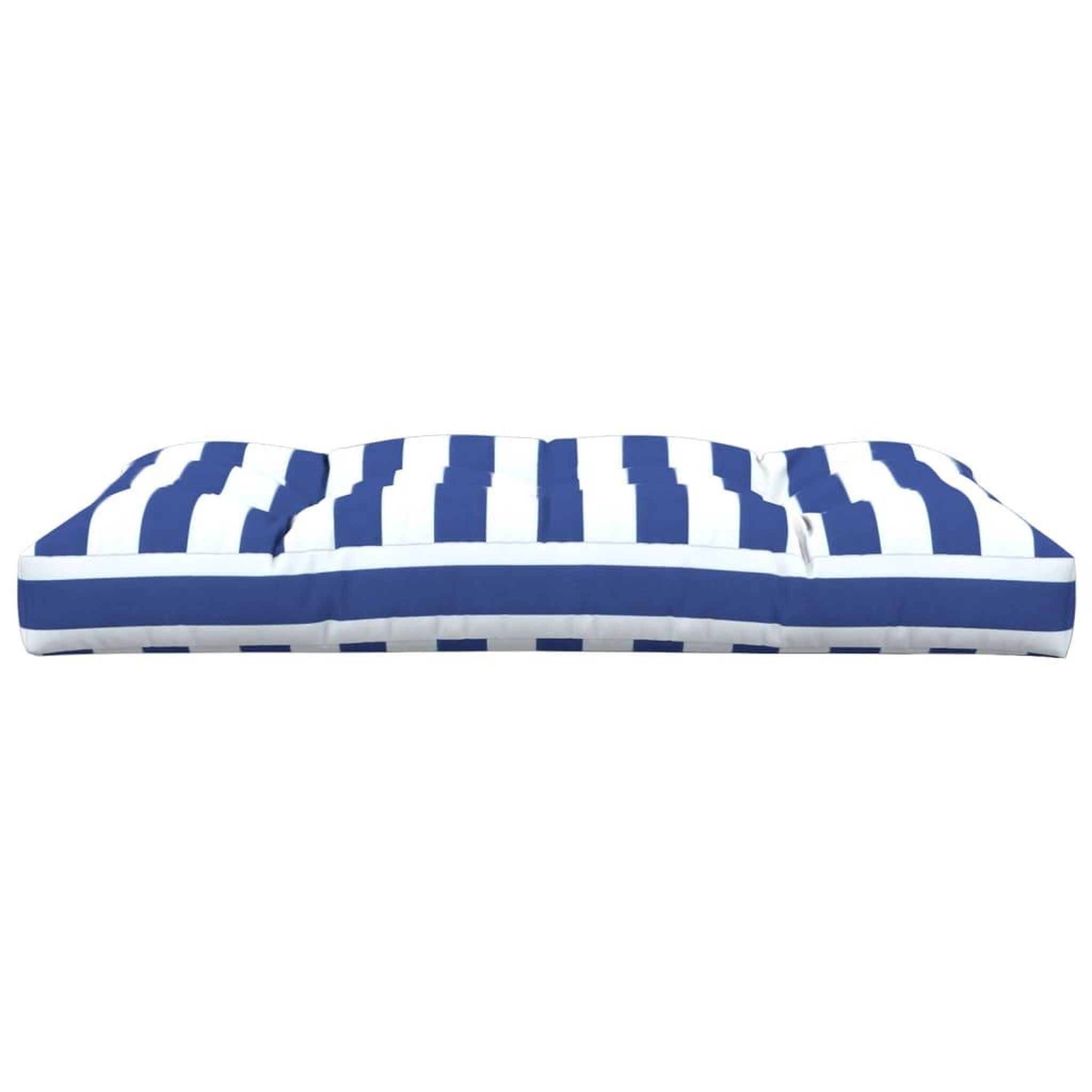Voir la diapositive 5 : VIDAXL Coussin de palette rayures bleues et blanches 120x80x12cm tissu