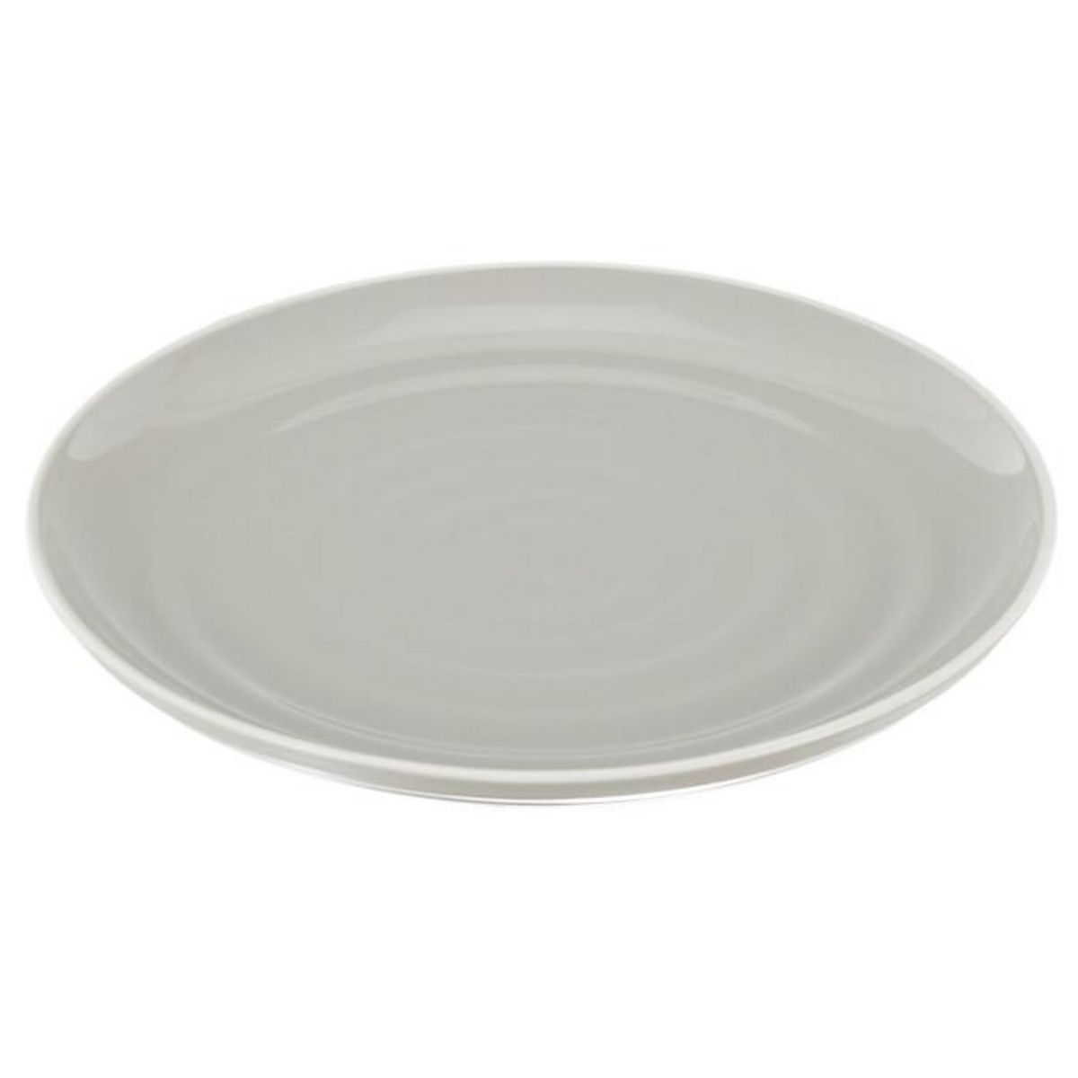 Paris Prix Lot de 6 Assiettes Plates  Bicolore Mania  27cm Gris