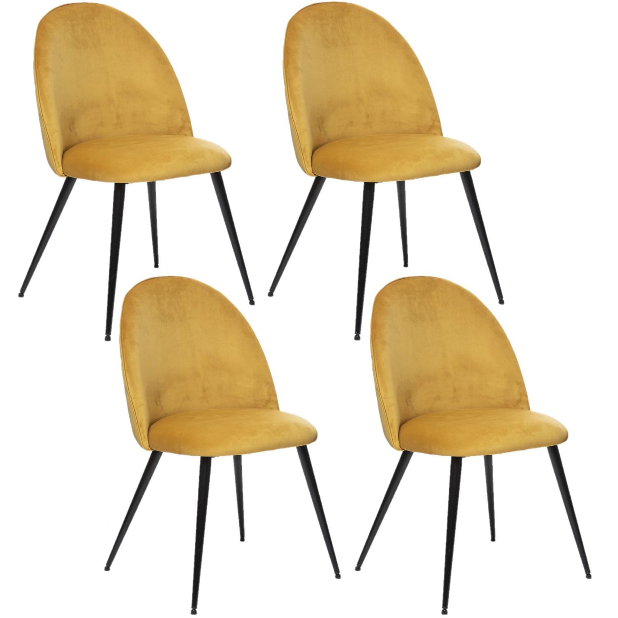 Voir la diapositive 1 : TOILINUX Lot de 4 chaises slano