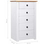 Voir la diapositive 6 : VIDAXL Buffet Blanc 46x40x89 cm Pin Gamme Panama