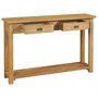 Voir la diapositive 3 : VIDAXL Table console teck massif 120x30x80 cm