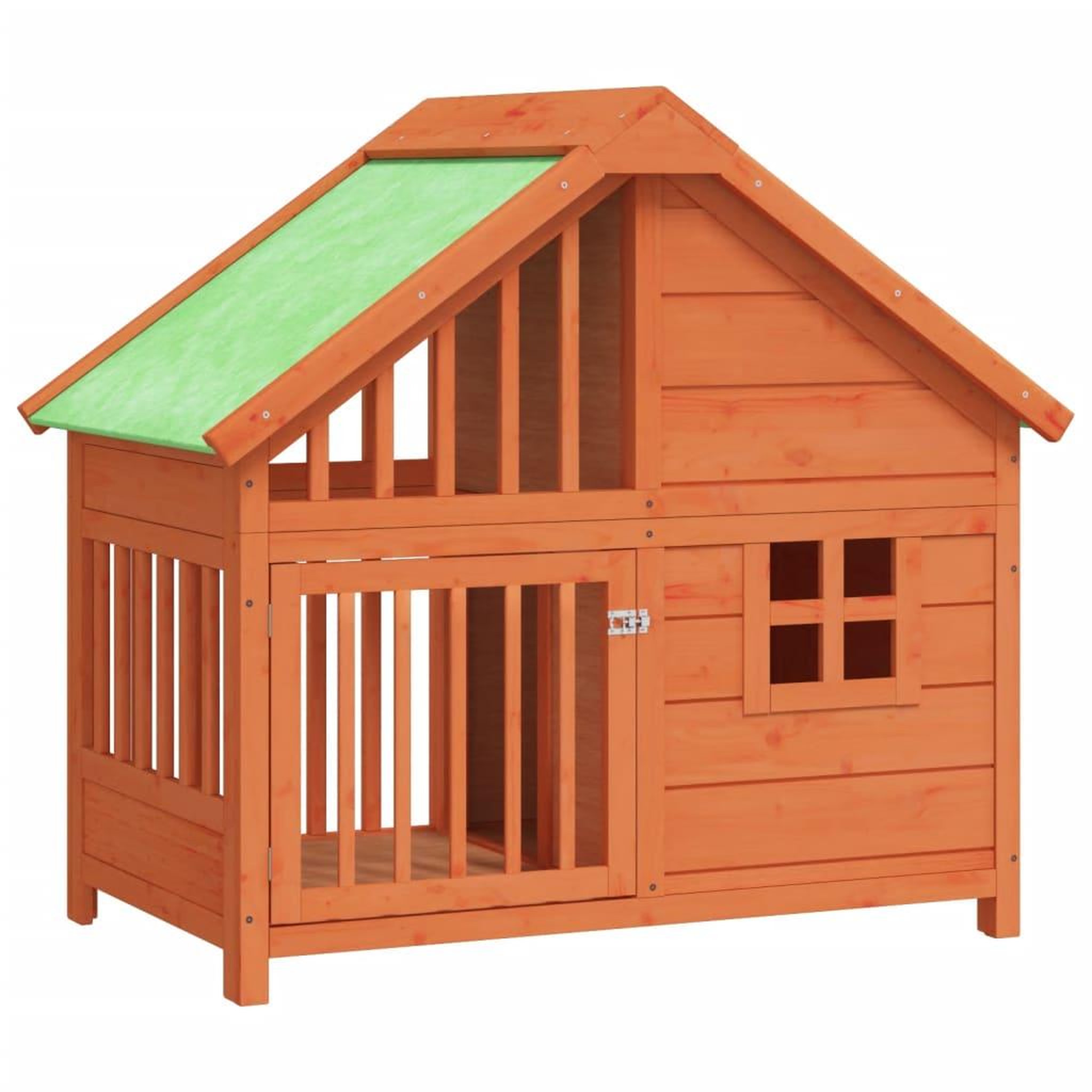 Voir la diapositive 2 : VIDAXL Chenil marron 96x60,5x87 cm bois de pin solide