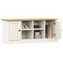 Voir la diapositive 3 : VIDAXL Banc a chaussures VIGO blanc 106x35x45 cm bois massif de pin