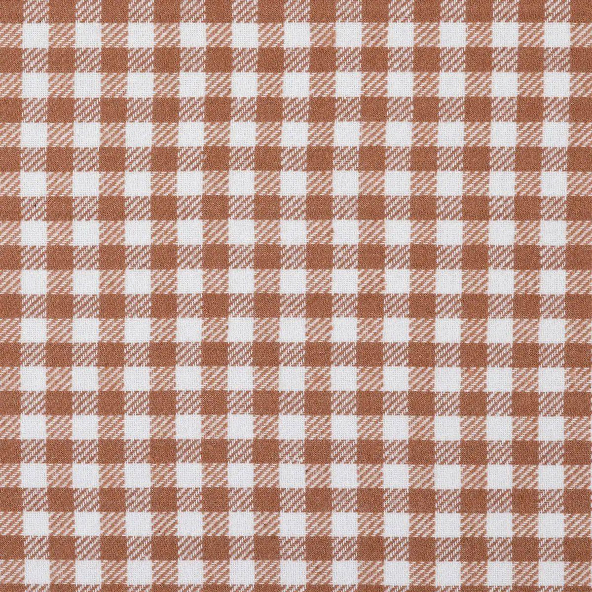 ATMOSPHERA Nappe Vichy en Coton  Floral  150x250cm Marron