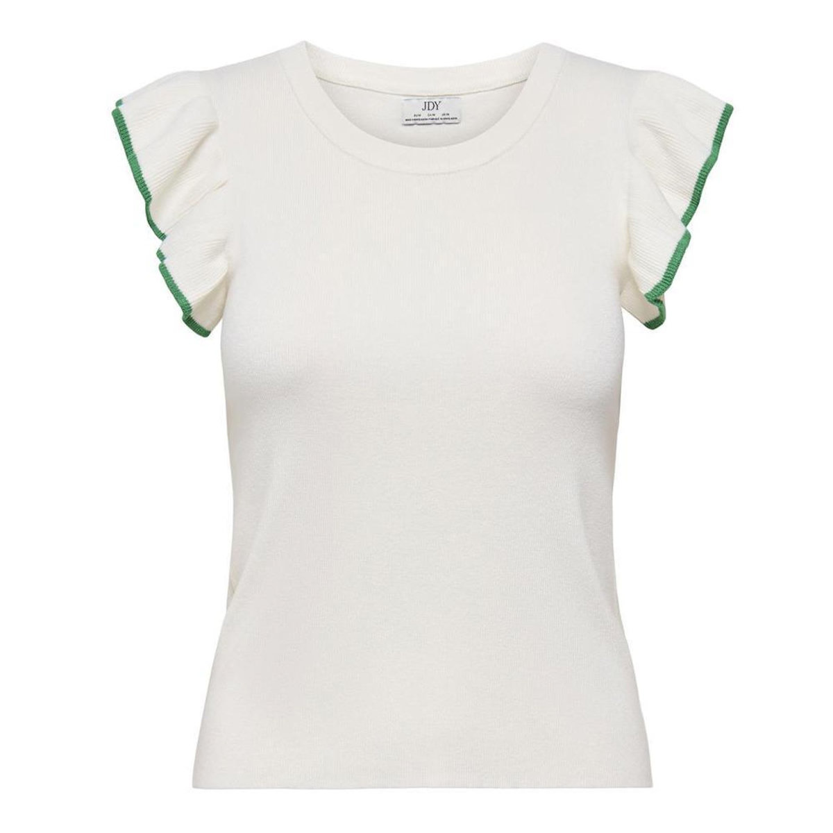 JACQUELINE DE YONG T-Shirt Blanc/Vert Femme JDY Adele