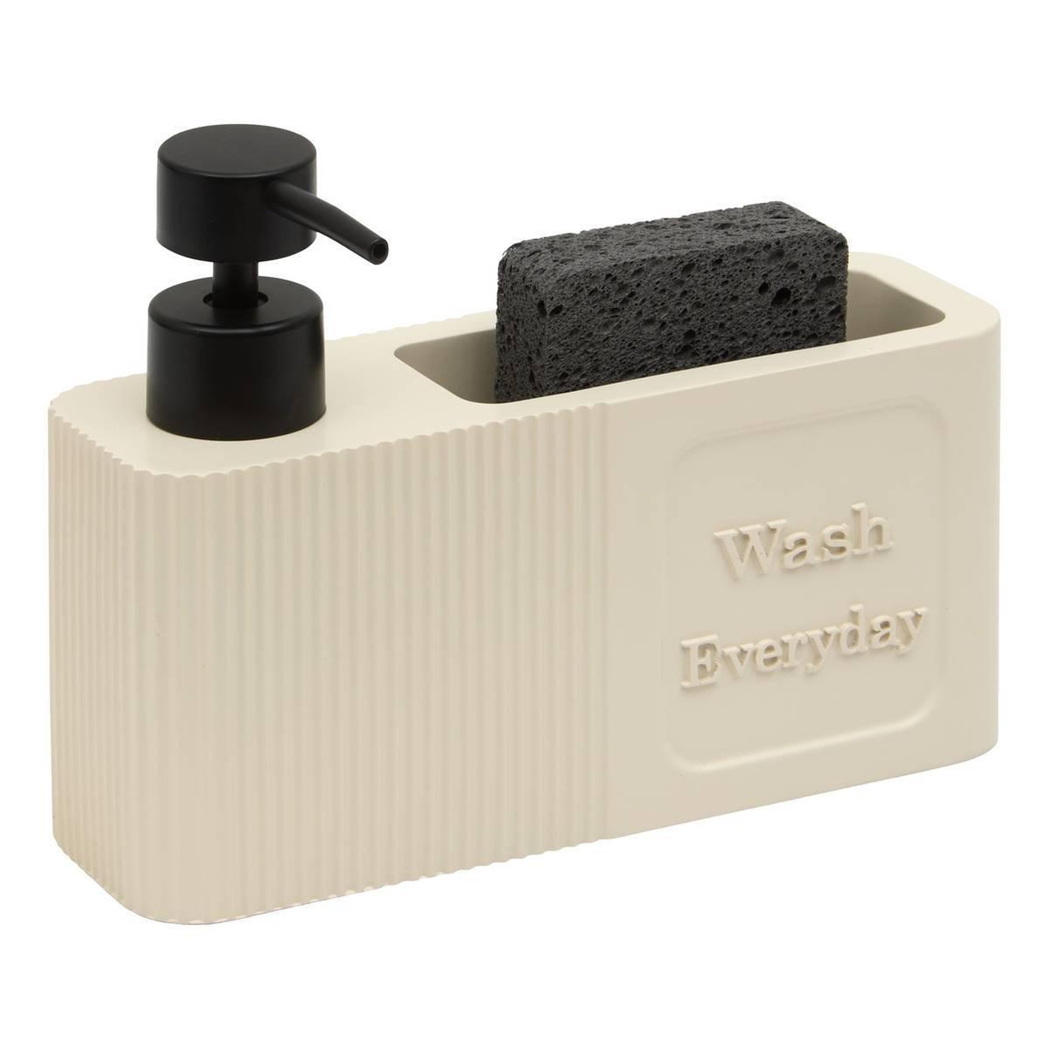 FIVE Distributeur de Savon Avec Éponge  Terra  19cm Argile