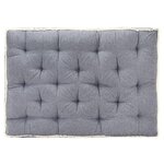 VIDAXL Coussin de canape palette Bleu 120x80x10 cm