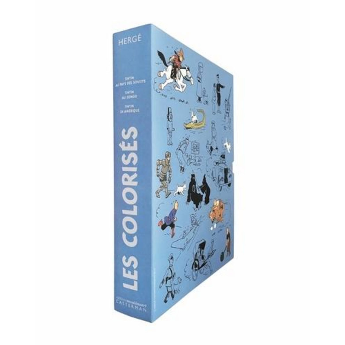 LES AVENTURES DE TINTIN : COFFRET LES COLORISES EN 3 VOLUMES. TINTIN EN AMERIQUE ; TINTIN AU CONGO ; TINTIN AU PAYS DES SOVIETS, EDITION SPECIALE EN COULEURS, Hergé