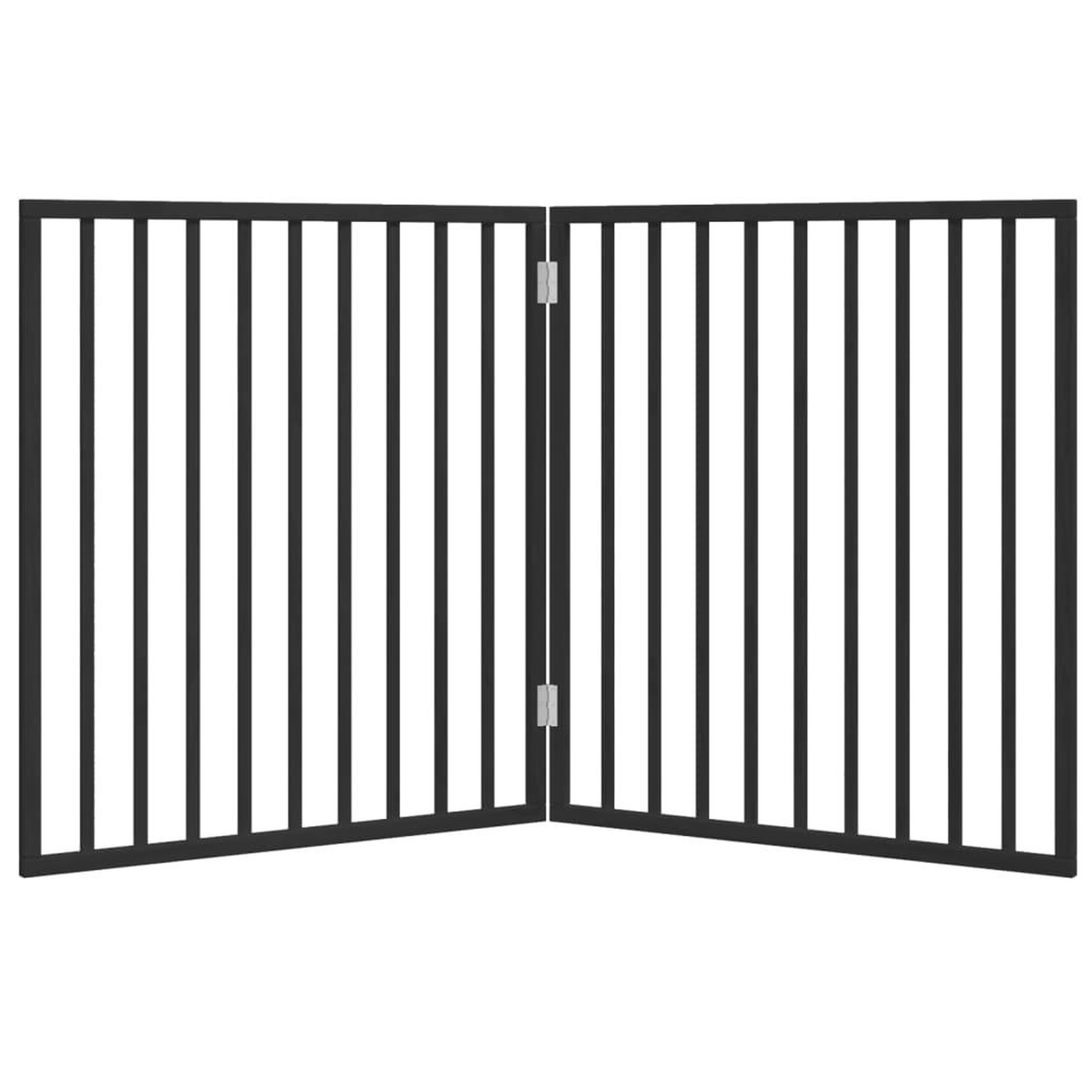 Voir la diapositive 4 : VIDAXL Barriere pour chien pliable 2 panneaux noir bois de peuplier