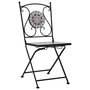 Voir la diapositive 2 : VIDAXL Chaises de bistrot mosaïque lot de 2 Gris