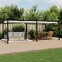 Voir la diapositive 3 : VIDAXL Tonnelle de jardin avec toit retractable creme 3x6 m aluminium