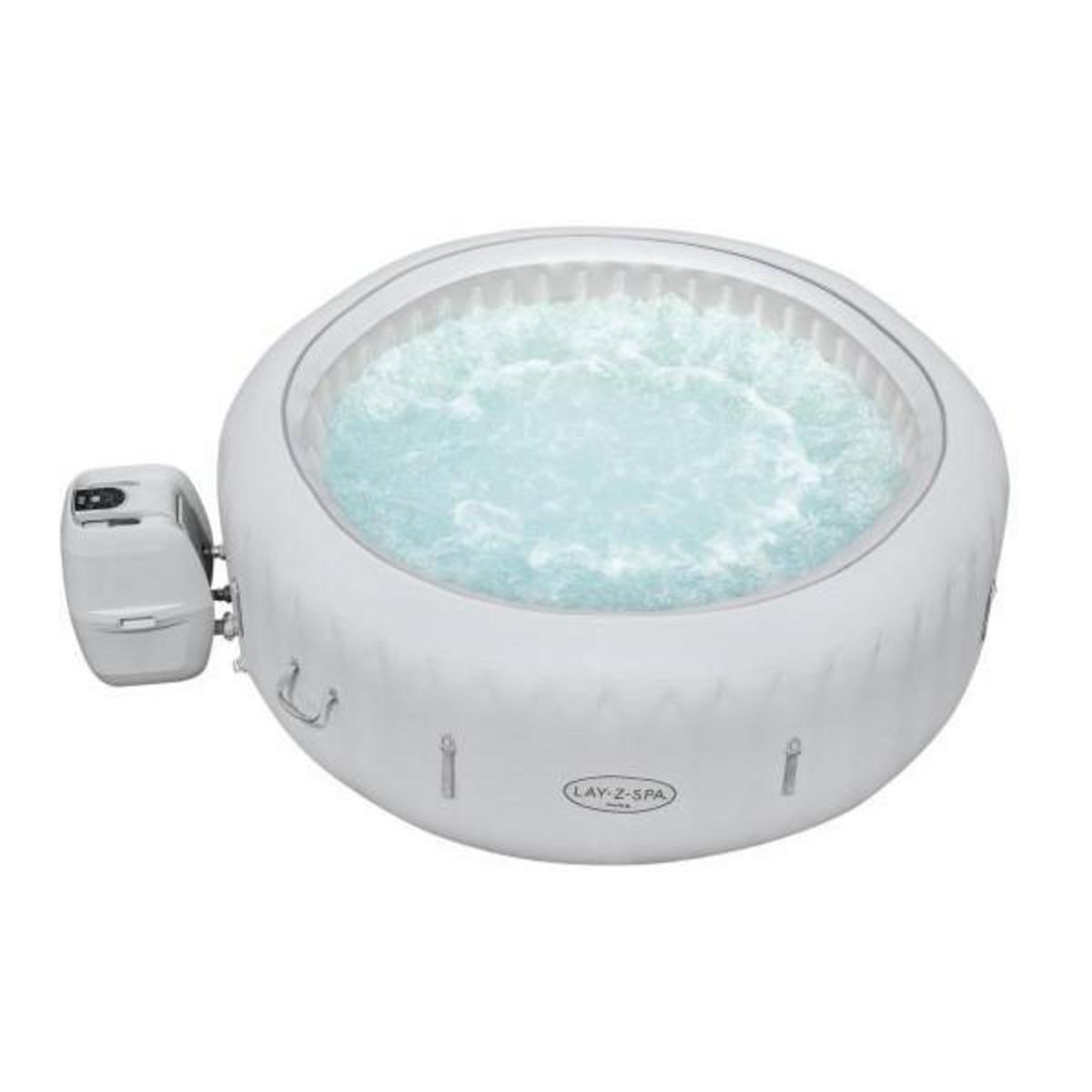 BESTWAY Spa gonflable BESTWAY - Lay-Z-Spa Paris - 140 airjets - 196 x 66 cm - 4 a 6 places - Rond (couverture, cartouche, LED)