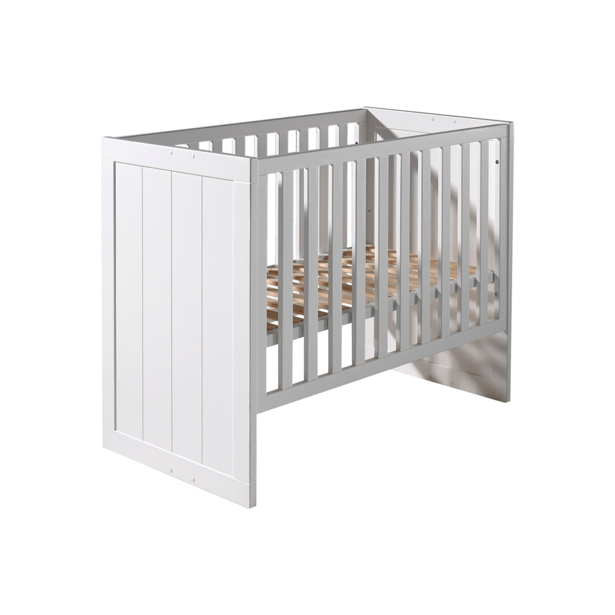 Voir la diapositive 1 : Vipack Lit bébé 60x120 Sommier inclus Erik - Blanc