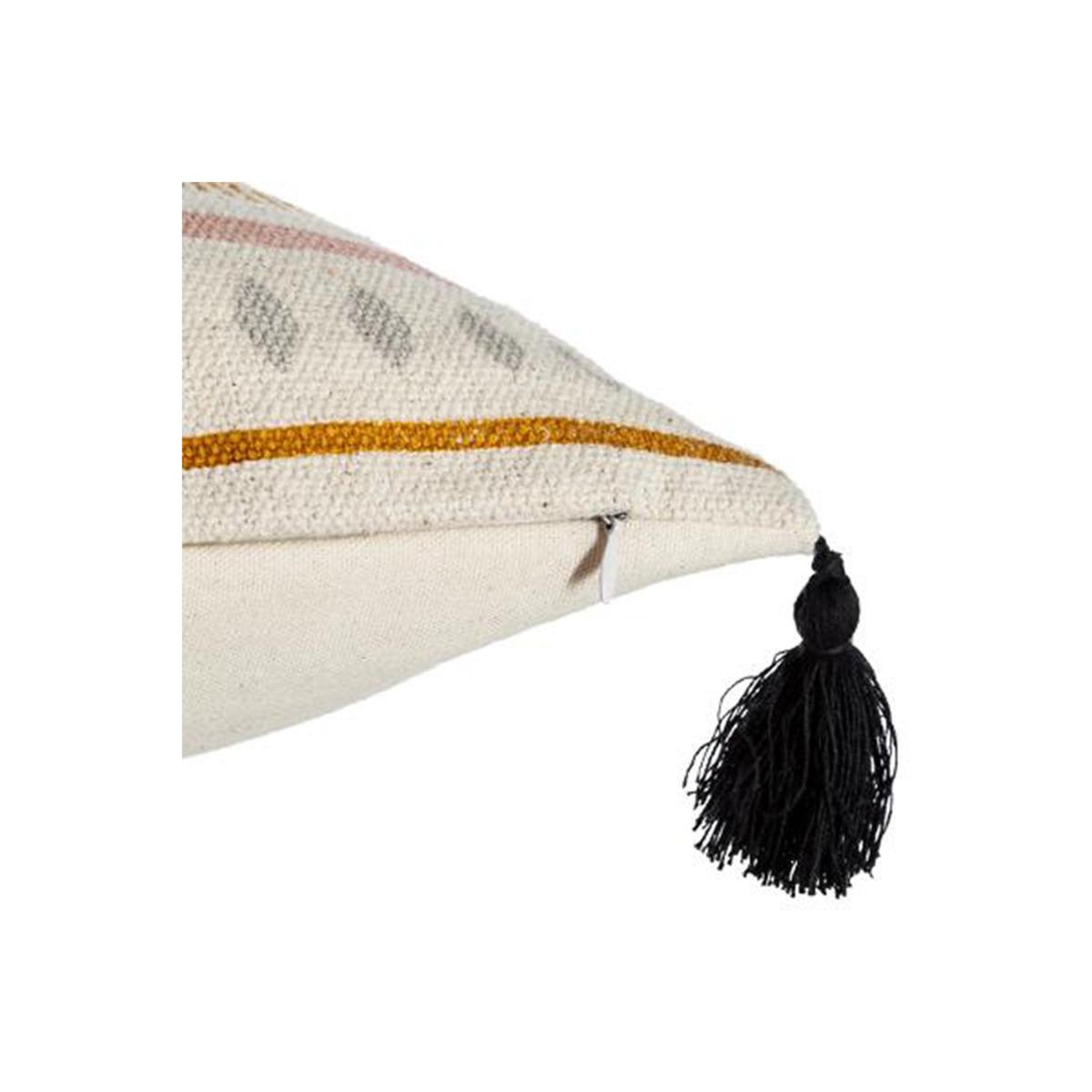 Voir la diapositive 3 : ATMOSPHERA Housse de coussin  rayure perle  40x40cm multicolore