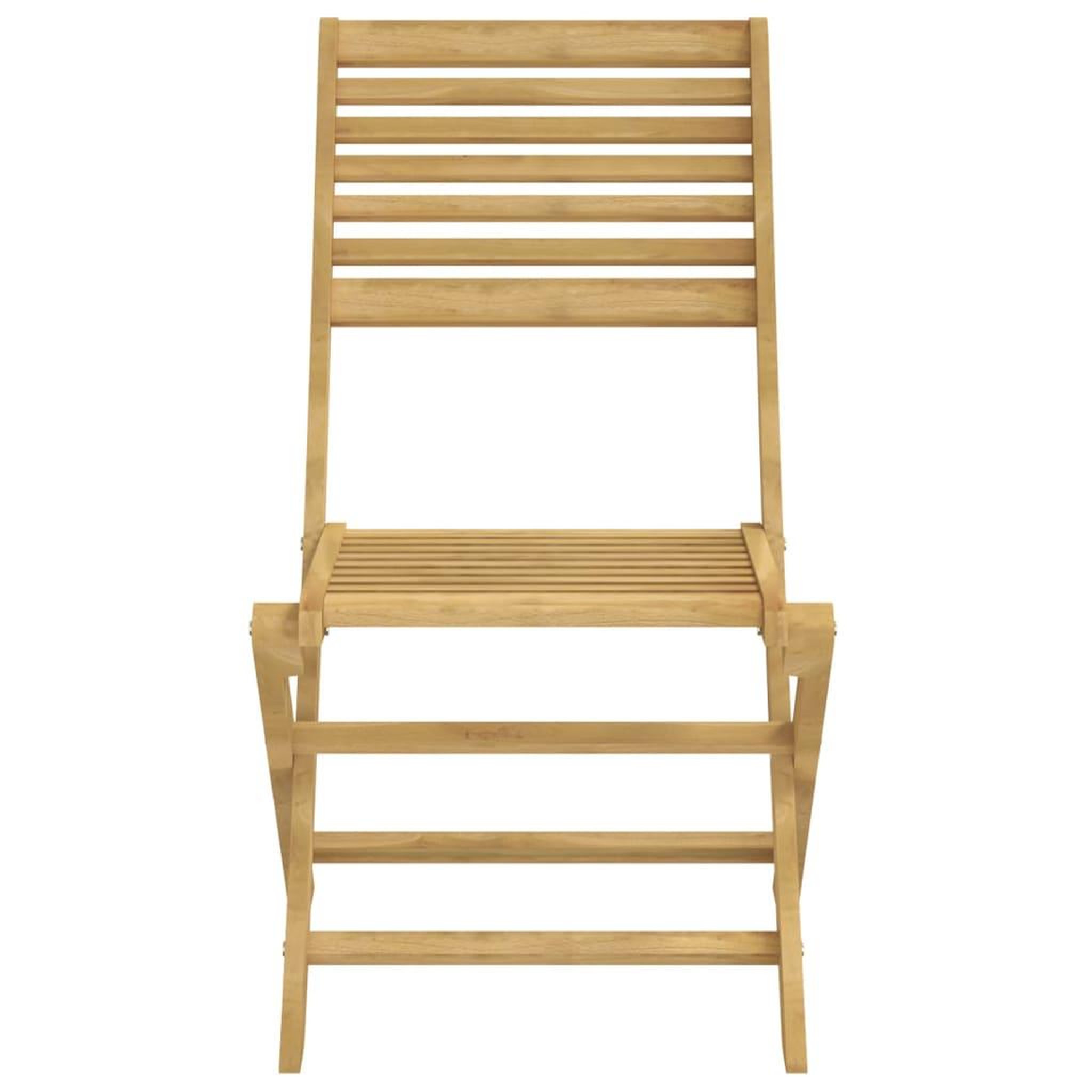 Voir la diapositive 5 : VIDAXL Chaises pliables de jardin lot de 4 bois massif d'acacia