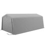 Voir la diapositive 4 : OUTSUNNY Tente garage carport dim 6L x 3,3l x 2,4H m acier galvanisé robuste PE haute densité 150 g/m² imperméable anti-UV gris