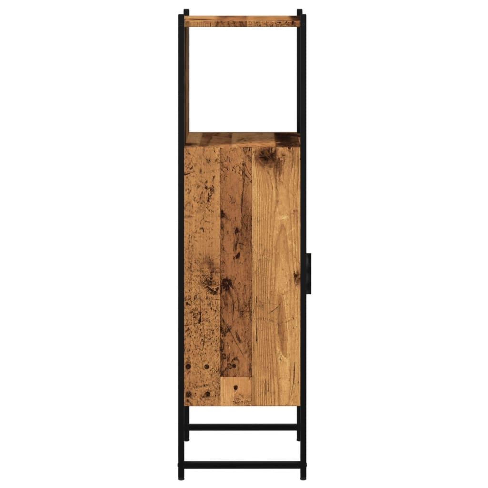 Voir la diapositive 5 : VIDAXL Armoire salle de bain vieux bois 33x33x120,5 cm bois ingenierie