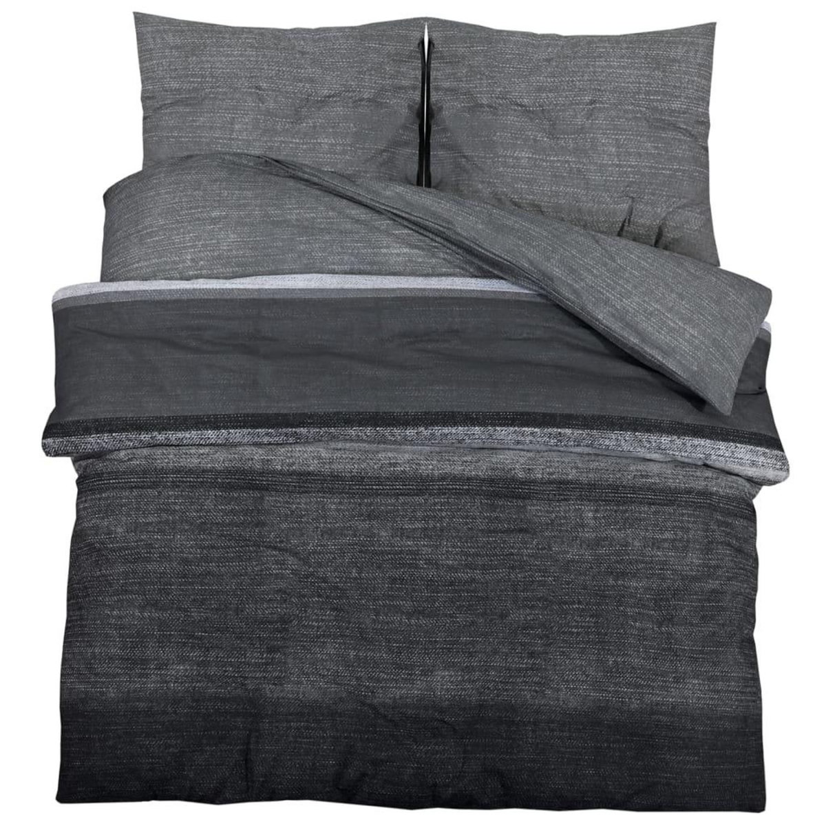 VIDAXL Ensemble de housse de couette gris fonce 200x200 cm Coton