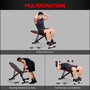 Voir la diapositive 6 : HOMCOM Banc de musculation pliable réglable 2 bandes de résistance incluses max. 120Kg