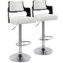 Voir la diapositive 1 : Paris Prix Lot de 2 Chaises de Bar  Paddington  110cm Noir & Blanc