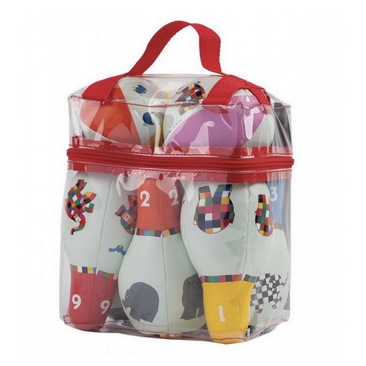 Petit Jour Jeu de quilles souple Elmer pour enfants - Amusement et développement des compétences motrices