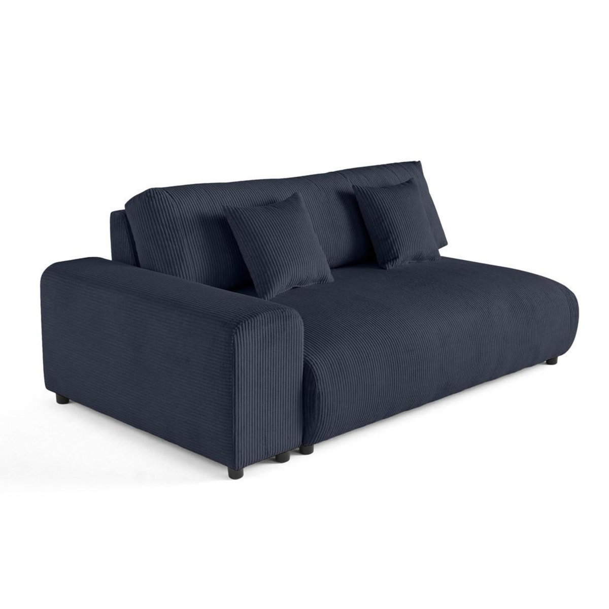 LISA DESIGN Garance - module d'assise 3 places avec accoudoir gauche - en velours côtelé