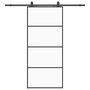 Voir la diapositive 2 : VIDAXL Porte coulissante kit de quincaillerie noir 90x205 cm verre ESG